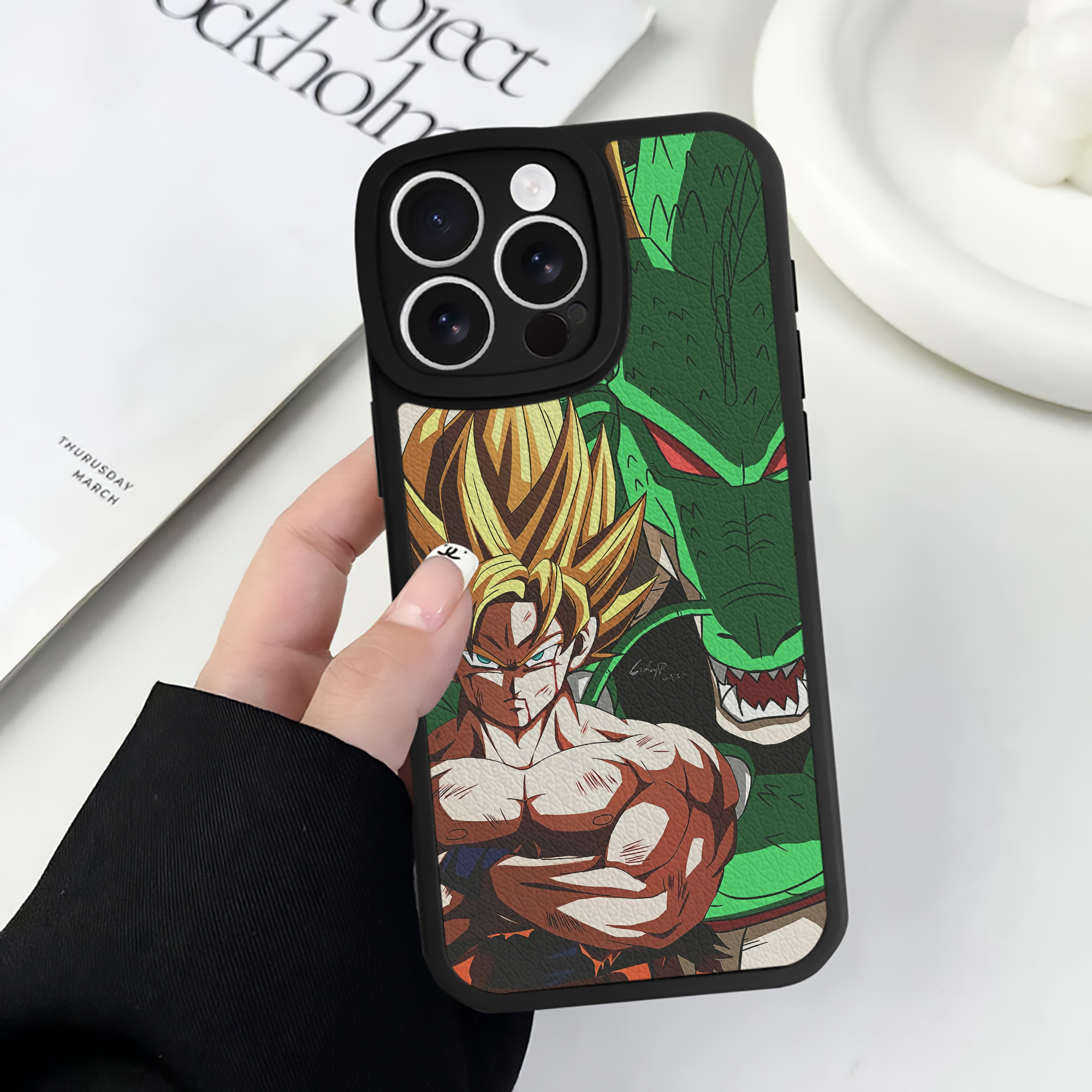 （画像用） ドラゴンボール DRAGON BALL 【iPhone 16シリーズ対応】シリコンスマホケース（レザー調） 材質：シリコン